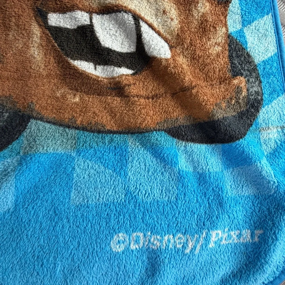 Disney Pixar Cars Lightning McQueen Tow Mater Blue Fleece Throw Blanket 46x59